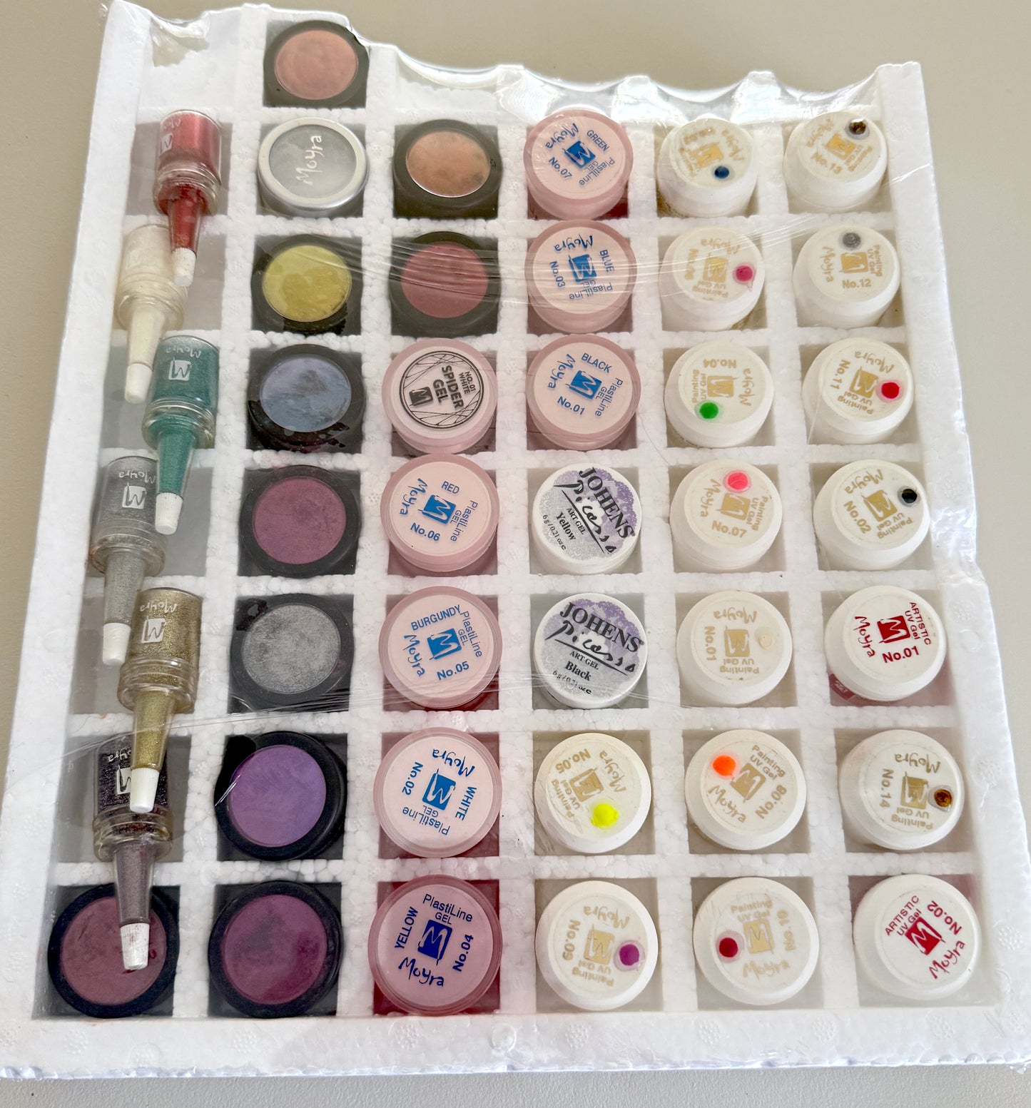 Mainly Moyra - Gel Paints, Pigments/Chromes, Glitters, Plastiline x42pieces