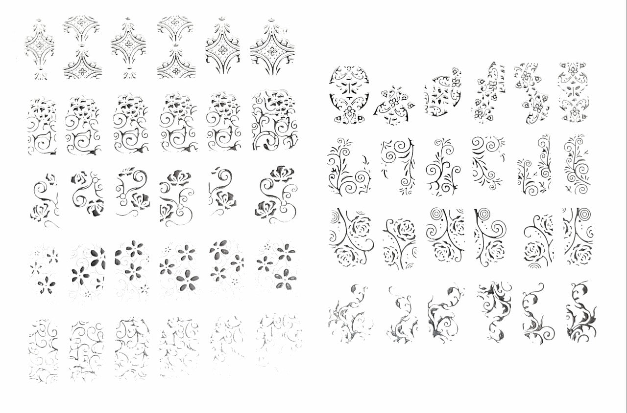 Metallic Designer Stickers - Silver (54 pack)