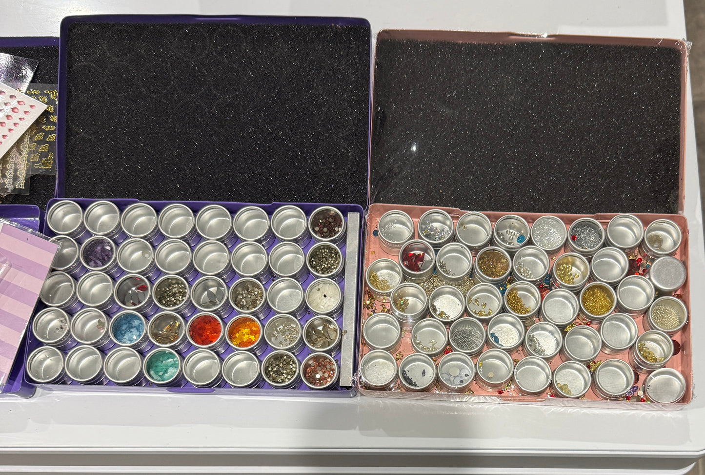 SOLD - Nail Art Heaven - Assortment of Swarovski Crystals, Stickers, Gem & more Gems etc