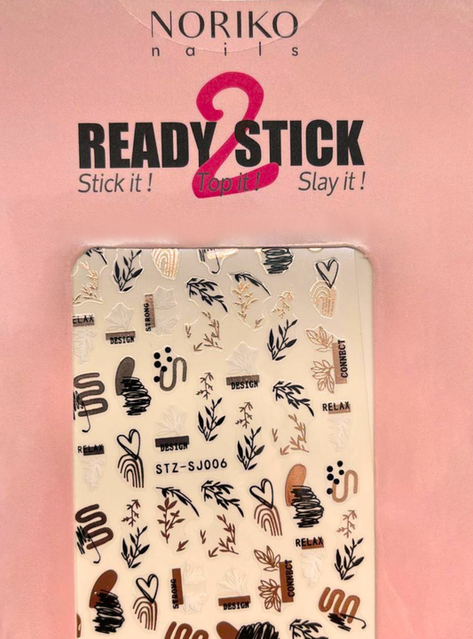 Noriko Ready2Stick - Micro Text & Abstract Neutrals