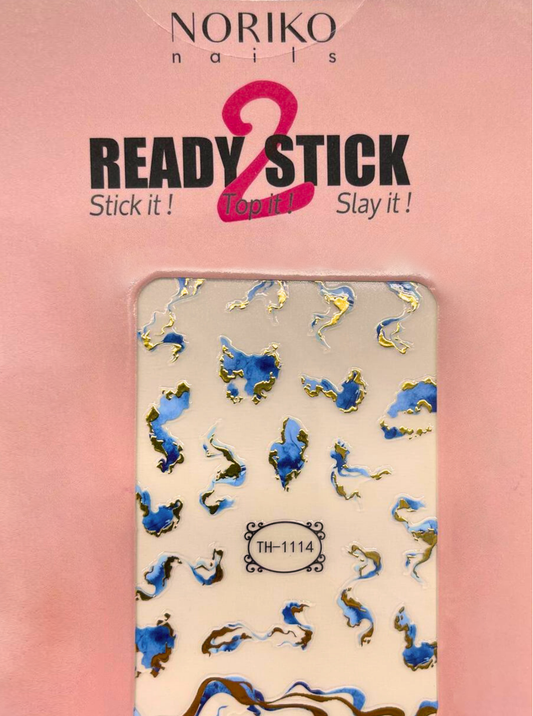 Noriko Ready2Stick - Ocean Ink Marble