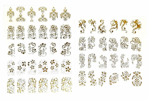 Metallic Designer Stickers - Gold (54 pack)