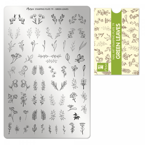 Moyra Stamping Plate 79 - Green Leaves