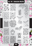 Moyra Stamping Plate 90 - Dragon Fruits