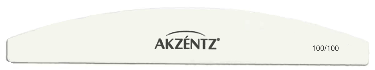 Akzentz White 100/100 Curved Files - (Bulk Pack 50)