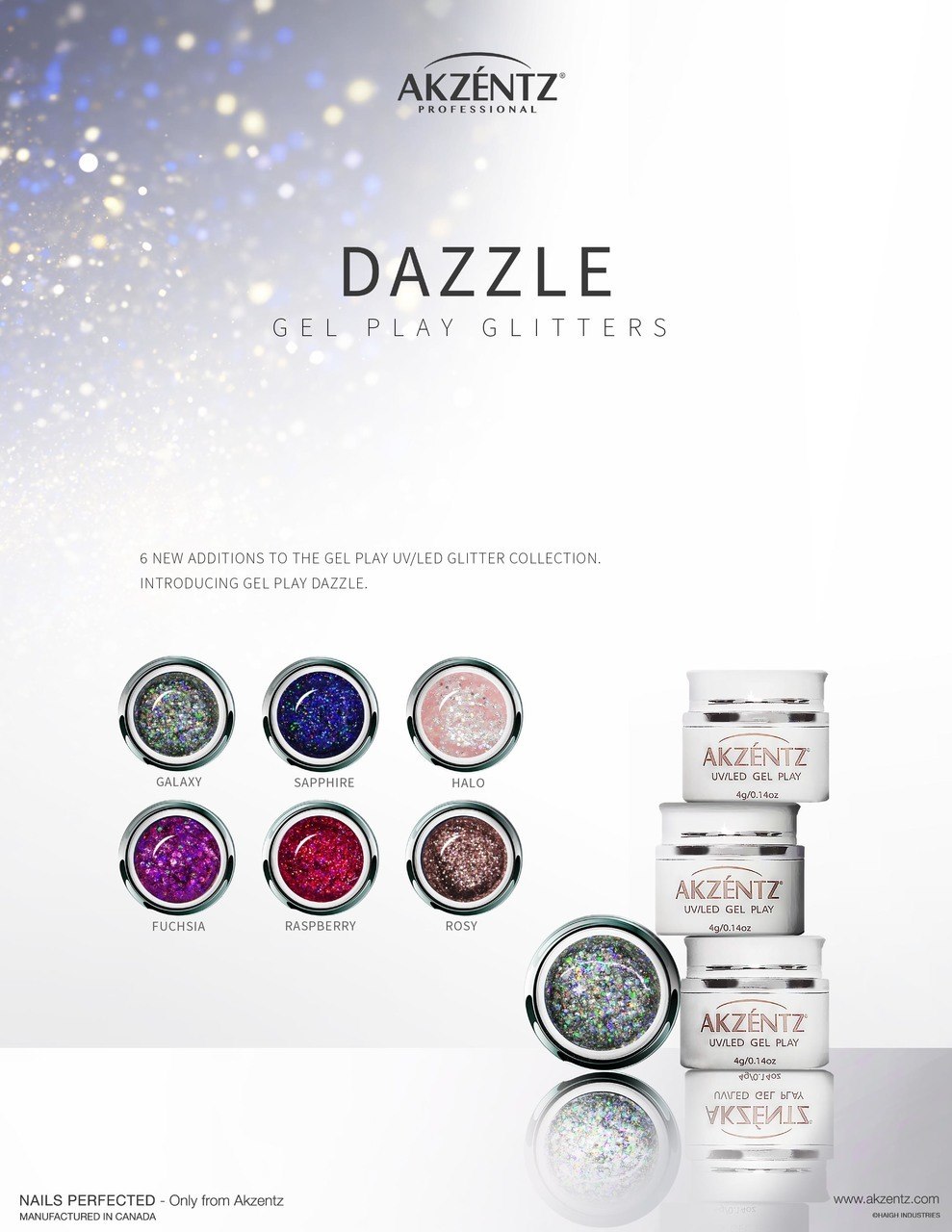UV/LED GEL PLAY - GLITTER FUCHSIA DAZZLE 4gm               