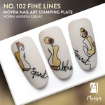 Moyra Stamping Plate 102 - Fine Lines